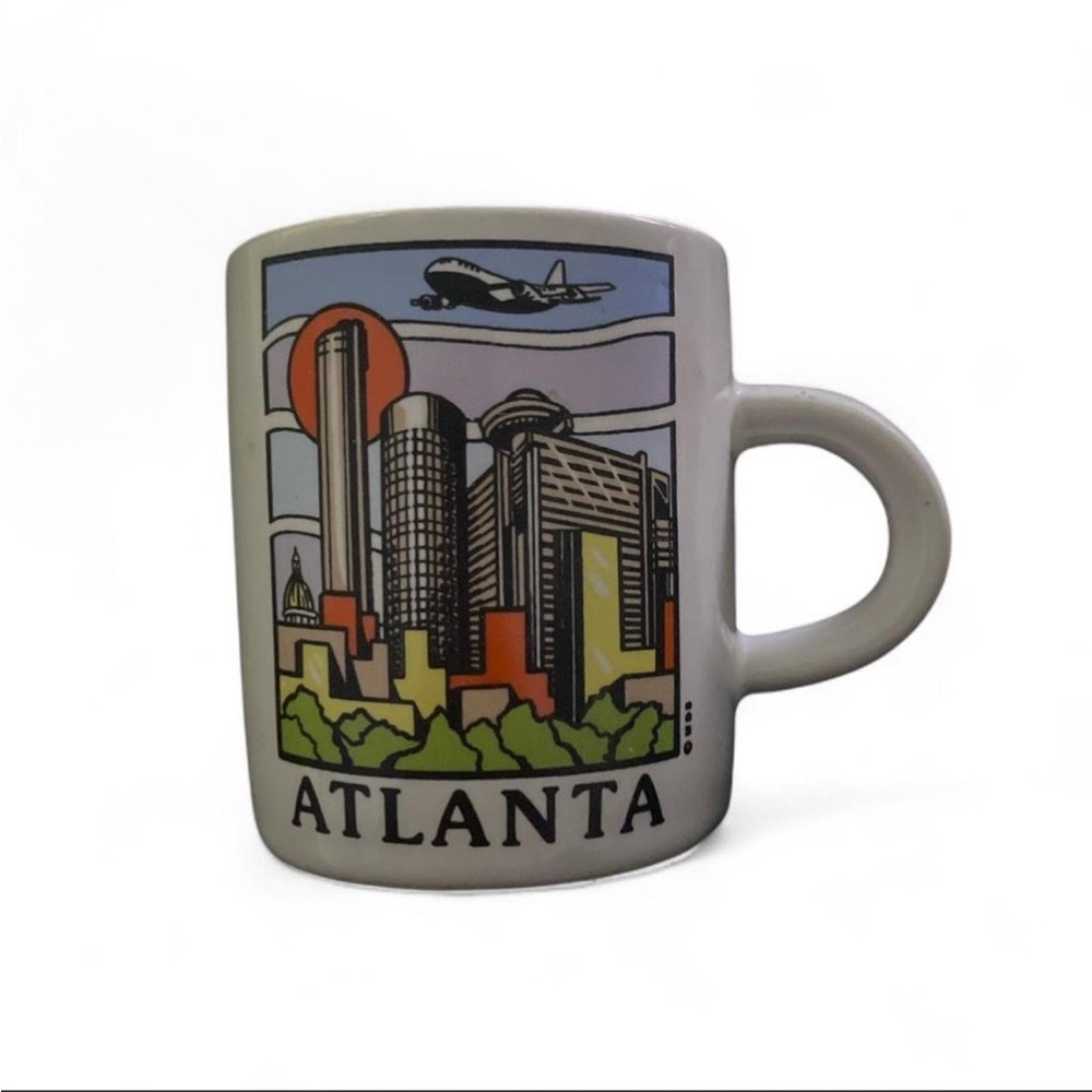Vintage Atlanta Skyline Ceramic Small Coffee Mug